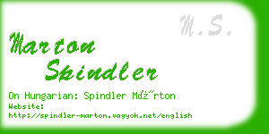 marton spindler business card